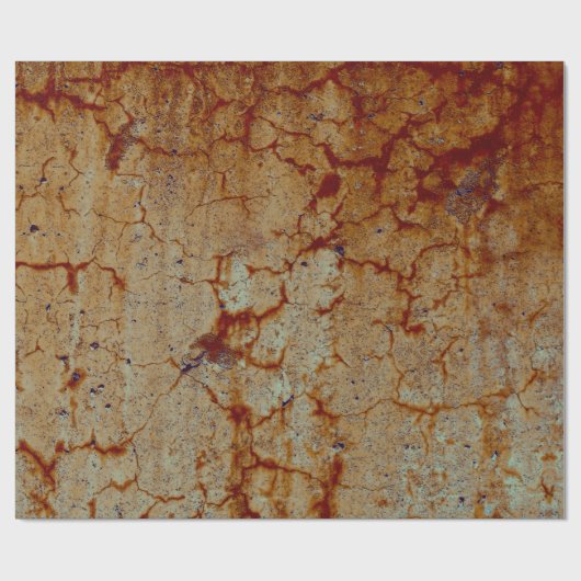 Textuur Oranje Rust  Rustic Decoupage Cadeaupapier (Vlak)