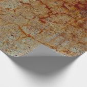 Textuur Oranje Rust  Rustic Decoupage Cadeaupapier (Hoek)