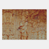 Textuur Oranje Rust  Rustic Decoupage Inpakpapier Vel (Voorkant 2)