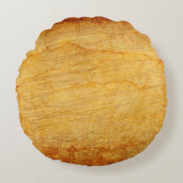  textuur oud goud rond kussen (Voorkant)