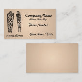 Textuur oude Pictograaflijn Visitekaartje (Voorkant / Achterkant)