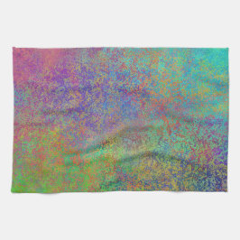 Textuur Paarse turquoise koper abstract Theedoek