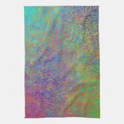 Textuur Paarse turquoise koper abstract Theedoek (Verticaal)