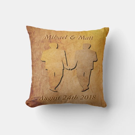  textuur Pillow Gay Wedding Gift for Men Kussen (Voorkant)