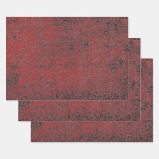 Textuur Rood Zwart Decoupage Grunge Inpakpapier Vel (Set)