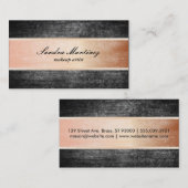 Textuur / Roze Staal Visitekaartje (Voorkant / Achterkant)