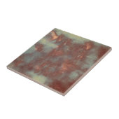 Textuur Rustic  Blauwgroen Bruin Land Abstract Tegeltje (Zijkant)