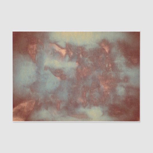 Textuur Rustic  Blauwgroen Bruin Land Abstract Tissuepapier (Voorkant)