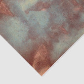 Textuur Rustic  Blauwgroen Bruin Land Abstract Tissuepapier (Detail)