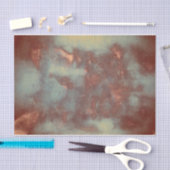 Textuur Rustic  Blauwgroen Bruin Land Abstract Tissuepapier (Craft)