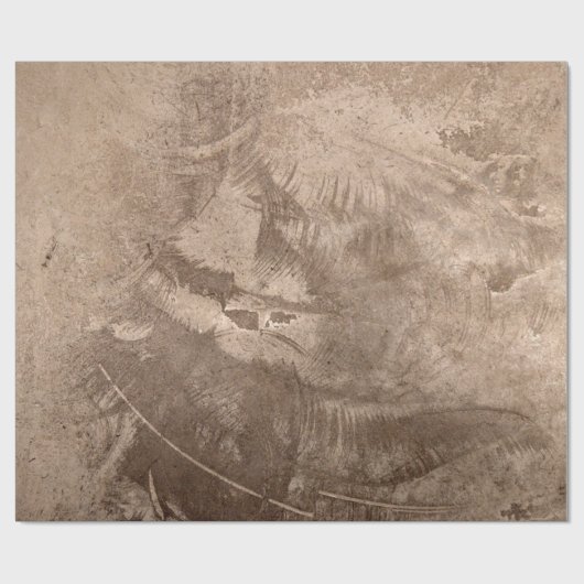 Textuur  Rustic Brown Tan Beige Grunge Cadeaupapier (Vlak)