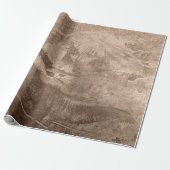 Textuur Rustic Brown Tan Beige Grunge Cadeaupapier (Uitgerold)