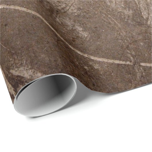 Textuur  Rustic Brown Tan Beige Grunge Cadeaupapier (Rol Hoek)