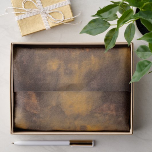 Textuur Rustic Bruin Geel Abstract Tissuepapier (Geschenk)