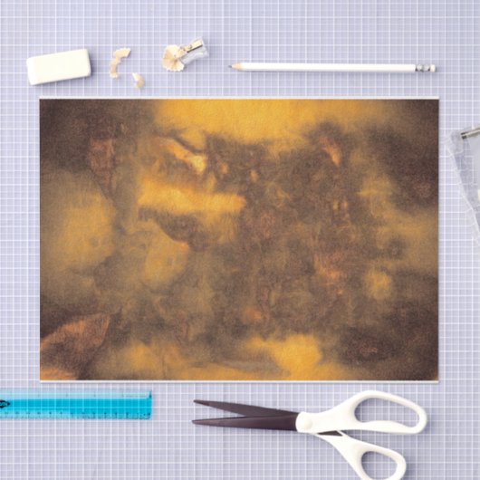 Textuur Rustic Bruin Geel Abstract Tissuepapier (Craft)