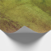 Textuur  Rustic Green Brown Grunge Pattern Cadeaupapier (Hoek)