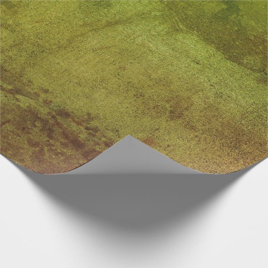 Textuur  Rustic Green Brown Grunge Pattern Cadeaupapier (Hoek)