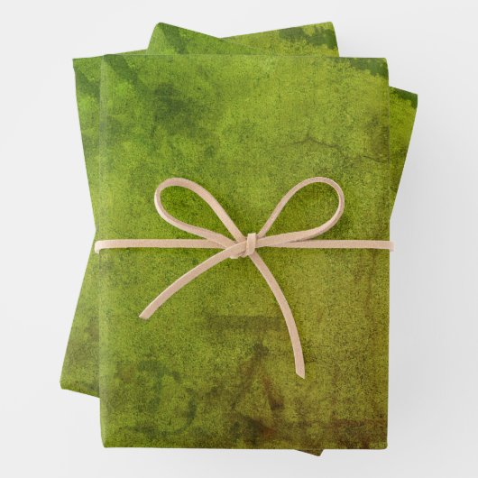 Textuur  Rustic Green Brown Grunge Pattern Inpakpapier Vel (In situ)