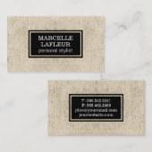 Textuur | Rustisch | Zwart Visitekaartje (Voorkant / Achterkant)