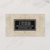 Textuur | Rustisch | Zwart Visitekaartje (Achterkant)