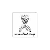 Textuur Schets Zeemeermin staart Rubberstempel (Afrduk)
