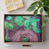 Textuur schilderij van bloemen heldere kleur decou tissuepapier (Geschenk)