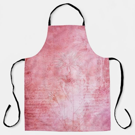 textuur Schraapboek roze Schort (Voorkant)