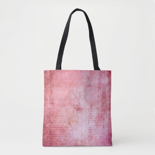  textuur Schraapboek roze Tote Bag (Voorkant)