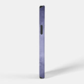 Textuur selenium blauwe acryl iPhone hoesje (Rechterkant)
