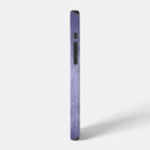 Textuur selenium blauwe acryl iPhone hoesje (Linkerkant)