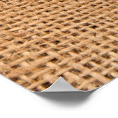 Textuur stof jute achtergrond poster (Hoek)