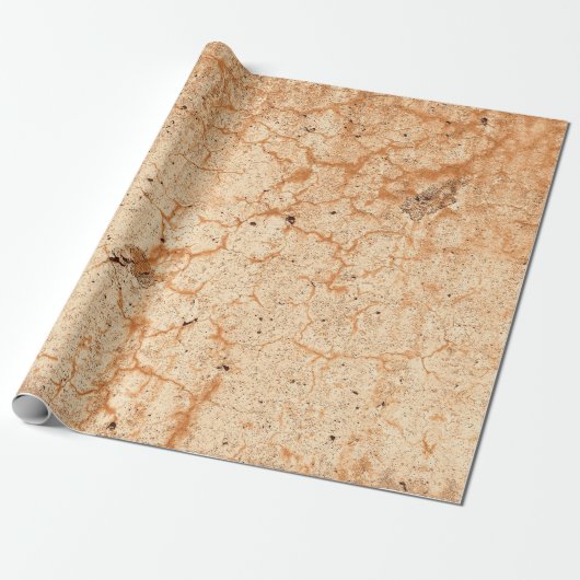 Textuur Tan Antiek Rustic-ontkoppeling Cadeaupapier (Uitgerold)