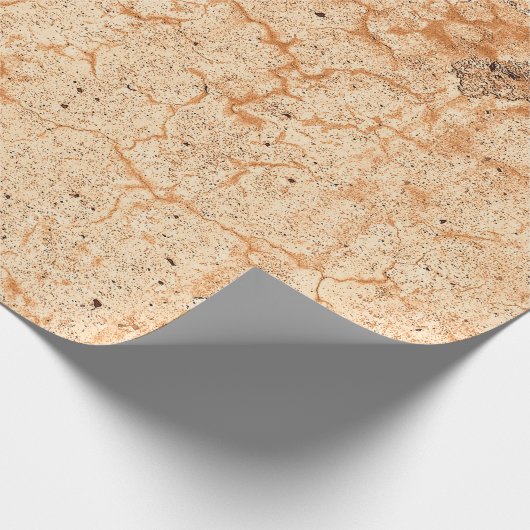 Textuur Tan Antiek Rustic-ontkoppeling Cadeaupapier (Hoek)