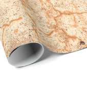 Textuur Tan Antiek Rustic-ontkoppeling Cadeaupapier (Rol Hoek)