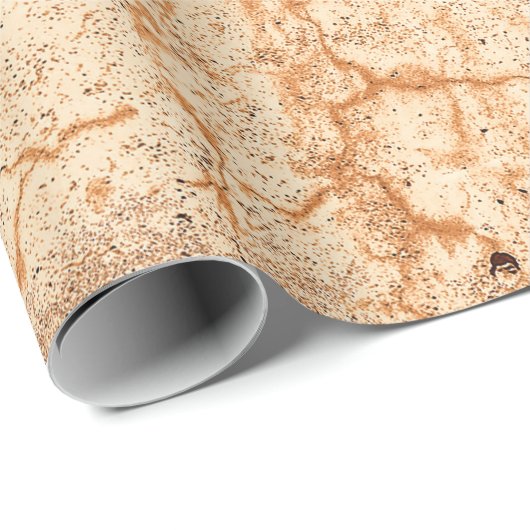 Textuur Tan Antiek Rustic-ontkoppeling Cadeaupapier (Rol Hoek)