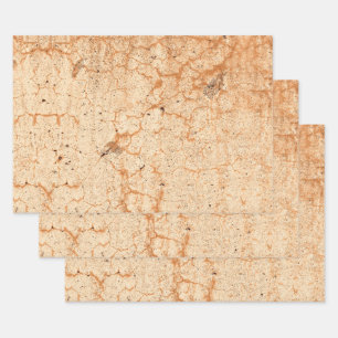 Textuur Tan  Antiek Rustic-ontkoppeling Inpakpapier Vel