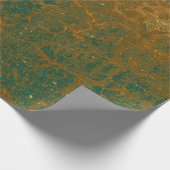 Textuur Tan Green Rustic  Antiek Grunge Cadeaupapier (Hoek)