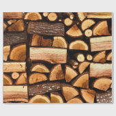 Textuur. Til opgeslagen gehakt brandhout, winters Cadeaupapier (Vlak)