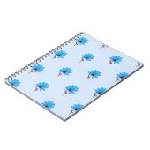 textuur van achtergrondpatroonbloemen notitieboek (Linkerzijde)