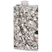 textuur van aluminiumfolie heupfles (Links)