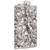 textuur van aluminiumfolie heupfles (Rechts)