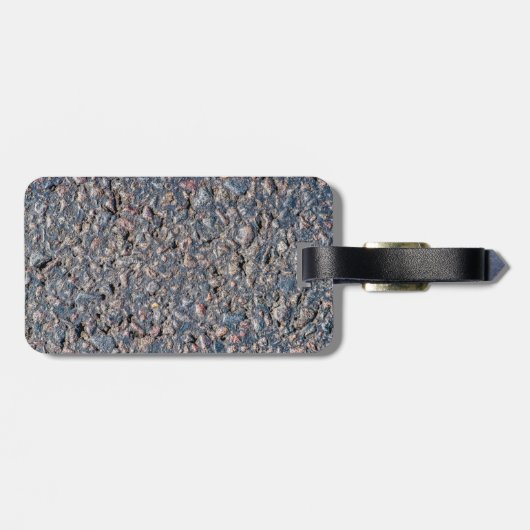 textuur van asfalt en keeltjes bagagelabel (Achterkant horizontaal)