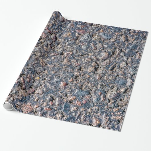 textuur van asfalt en keeltjes cadeaupapier (Uitgerold)