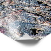 textuur van asfalt en keeltjes foto afdruk (Hoek)