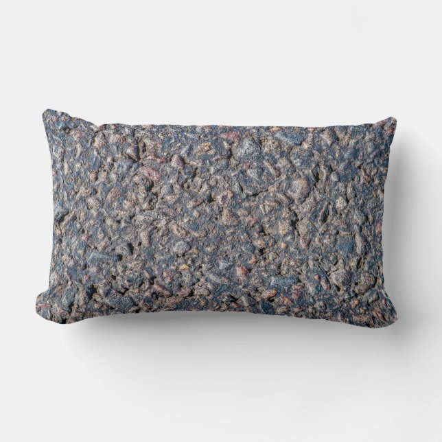 textuur van asfalt en keeltjes kussen (Voorkant)