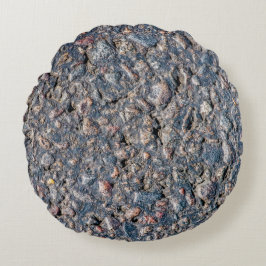 textuur van asfalt en keeltjes rond kussen