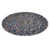 textuur van asfalt en keeltjes snijplank (Hoek)