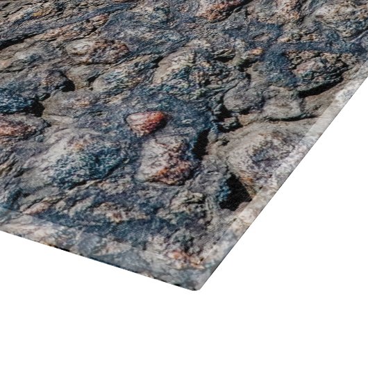 textuur van asfalt en keeltjes snijplank (Hoek)