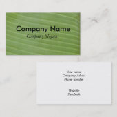 textuur van bananenblad visitekaartje (Voorkant / Achterkant)