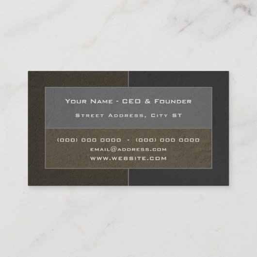 textuur van betonnevel visitekaartje (Achterkant)